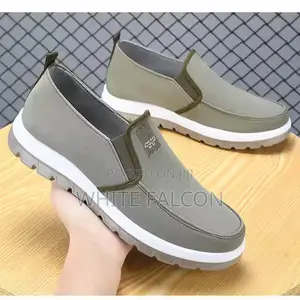 Men’S Breathable Sneakers/Canvas With Rubber Outsole-Green