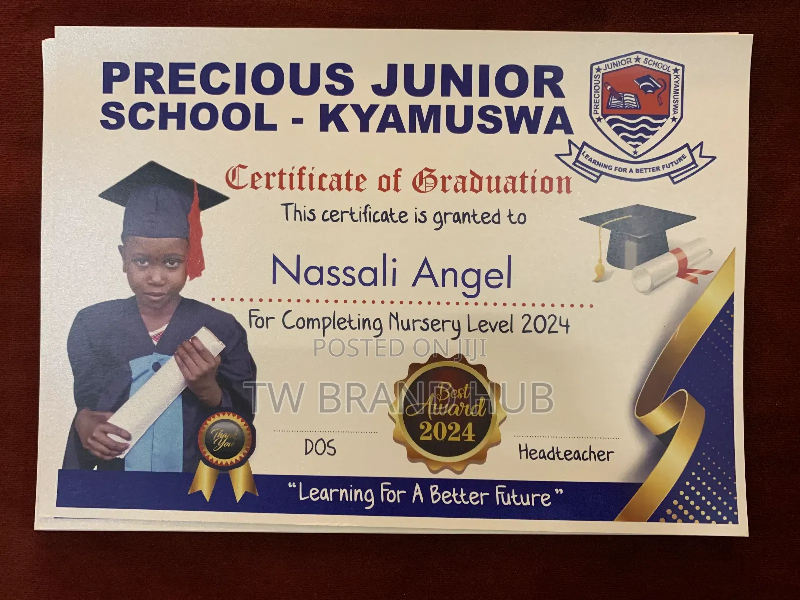 School Nursery Certificates