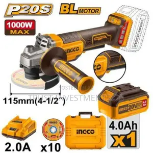 Photo - INGCO Lithium-Ion Angle Grinder (20V)