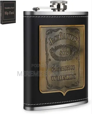 Hip Flask Set,8OZ Stainless Steel Leather Portable Hip Flask