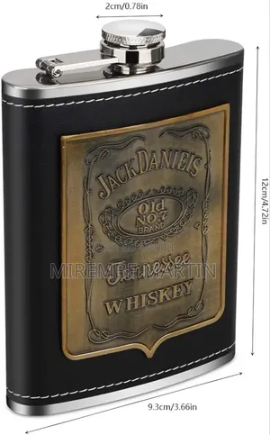 Hip Flask Set,8OZ Stainless Steel Leather Portable Hip Flask