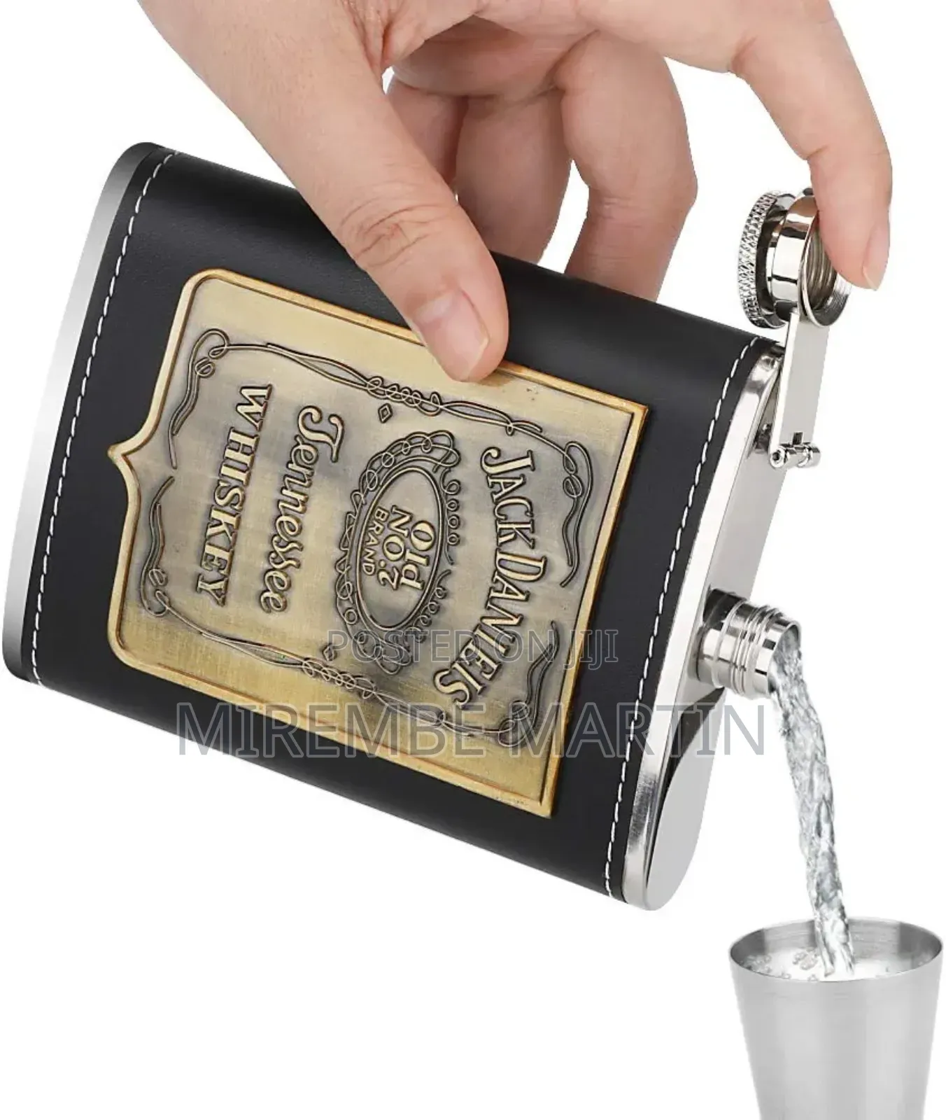 Hip Flask Set,8OZ Stainless Steel Leather Portable Hip Flask