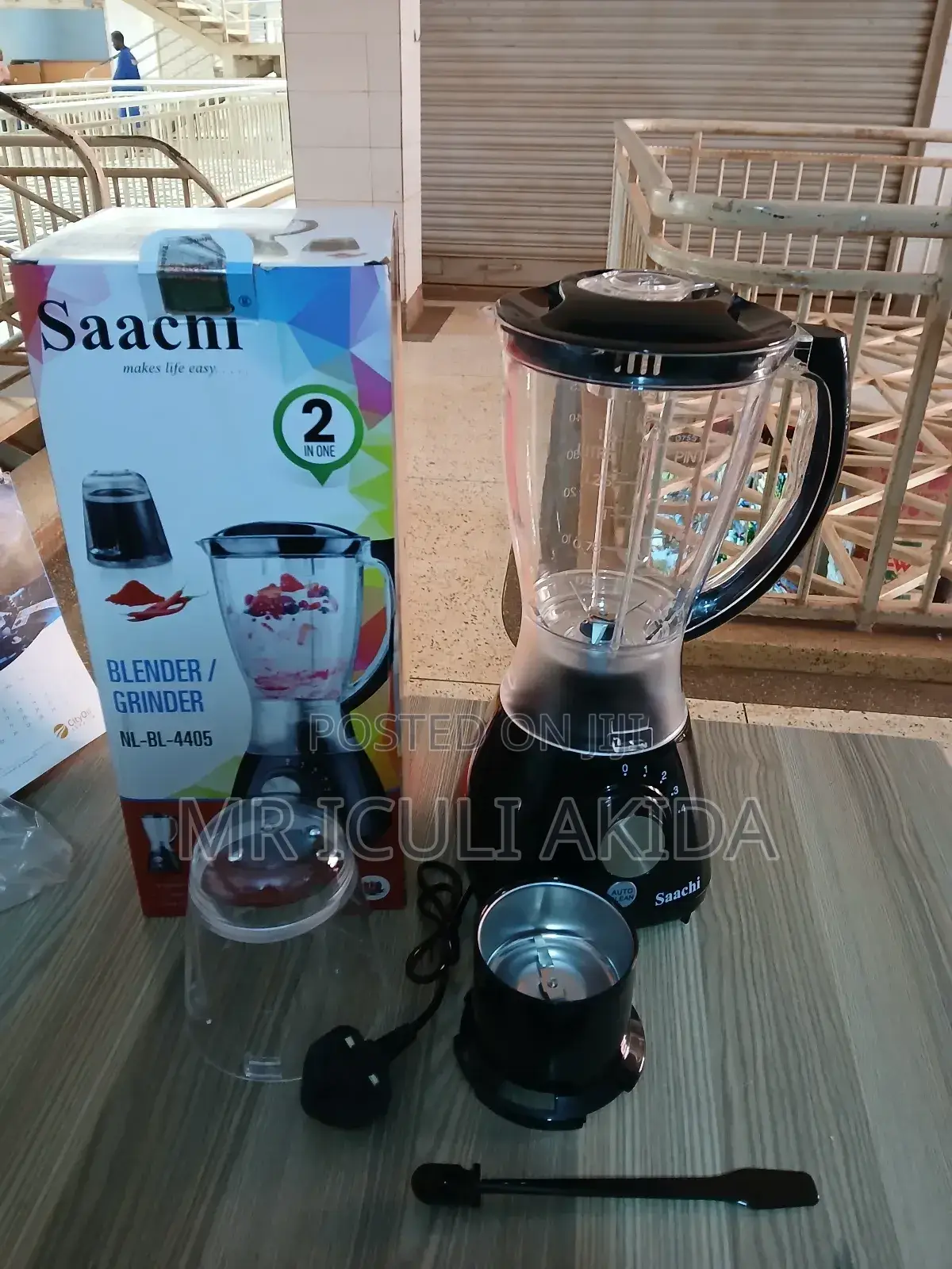 Saachi Blender Grinder 2 in 1 1.5L 300W | NL-BL-4405