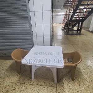 Compound Set of Plastic Table and 2 Chairs