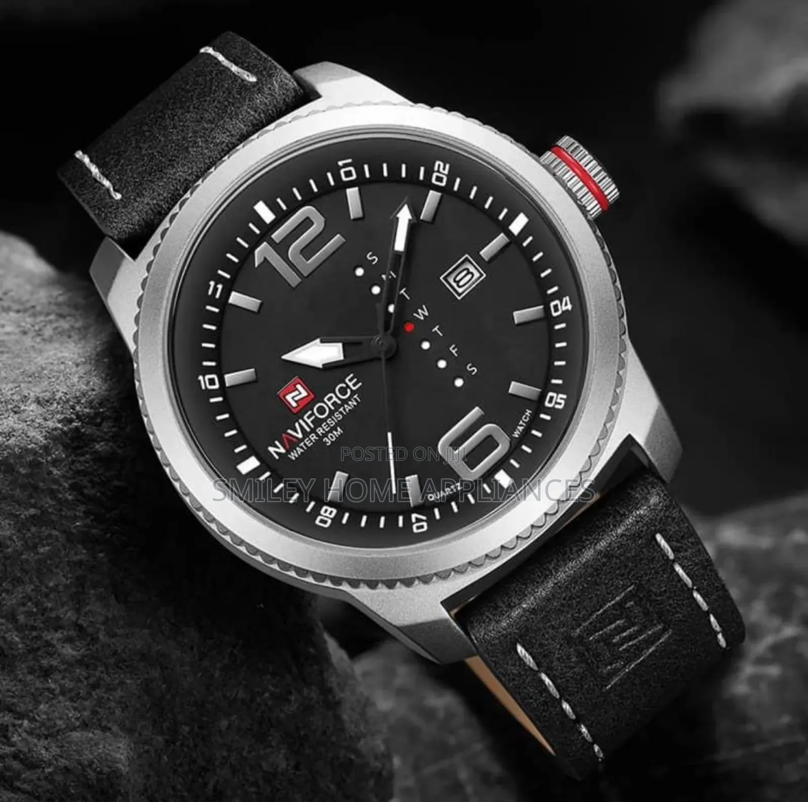Navi Force Genuine Leather Unisex Watch