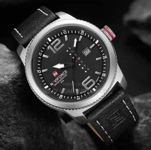 Navi Force Genuine Leather Unisex Watch