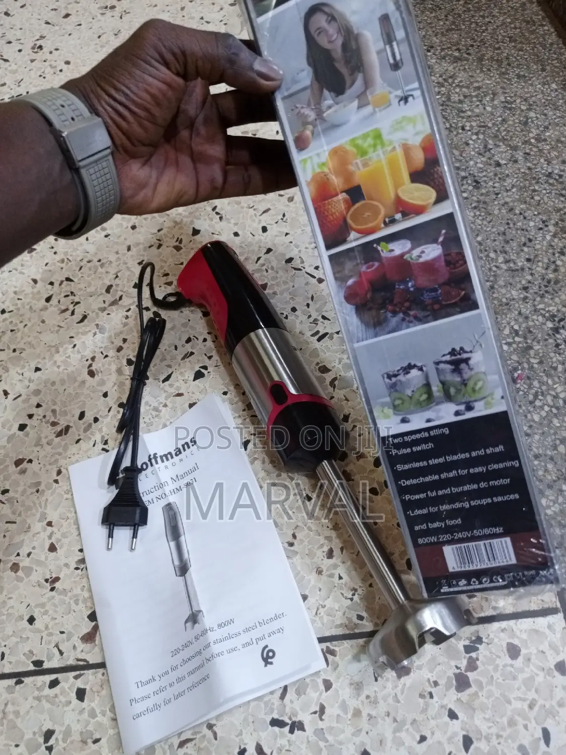 800W Stainless Steel Hoffman Hand Blender