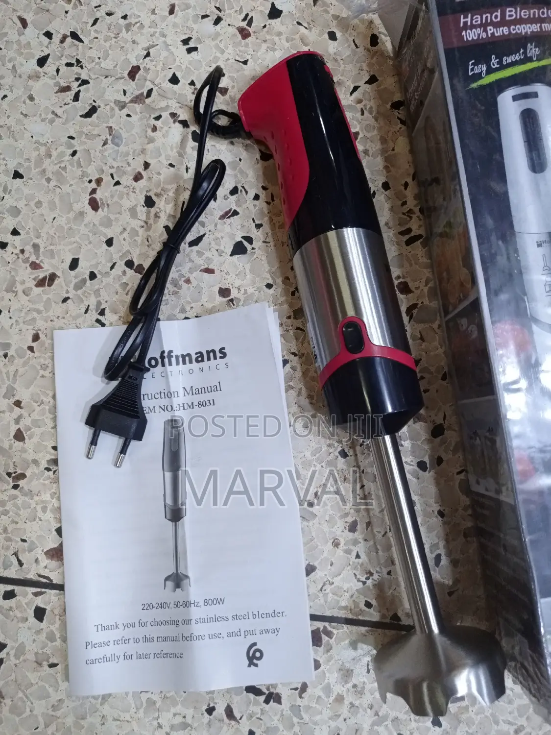 800W Stainless Steel Hoffman Hand Blender