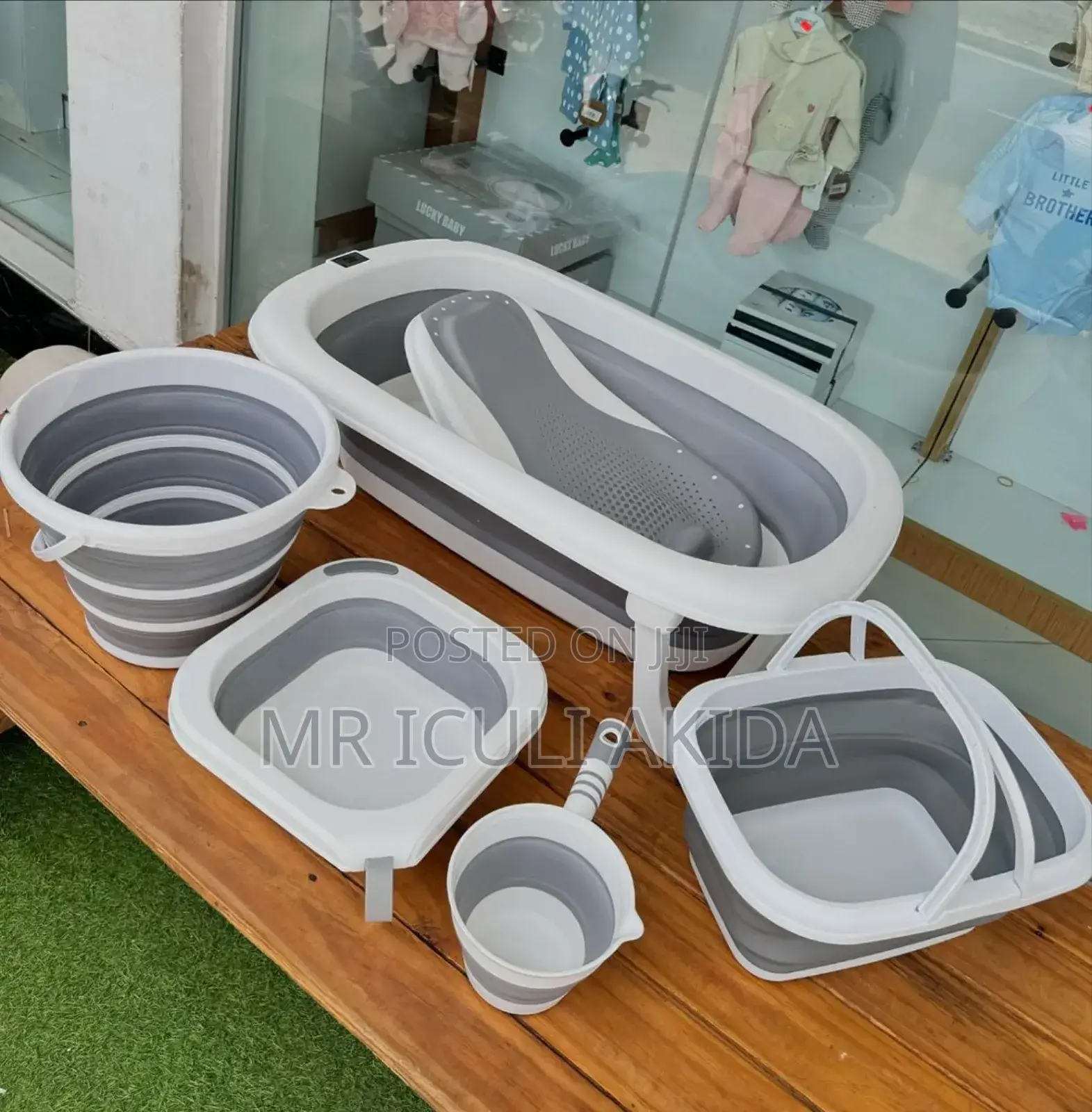 6in1 Non Toxic Baby Foldable Bathtub Foldable Accessories