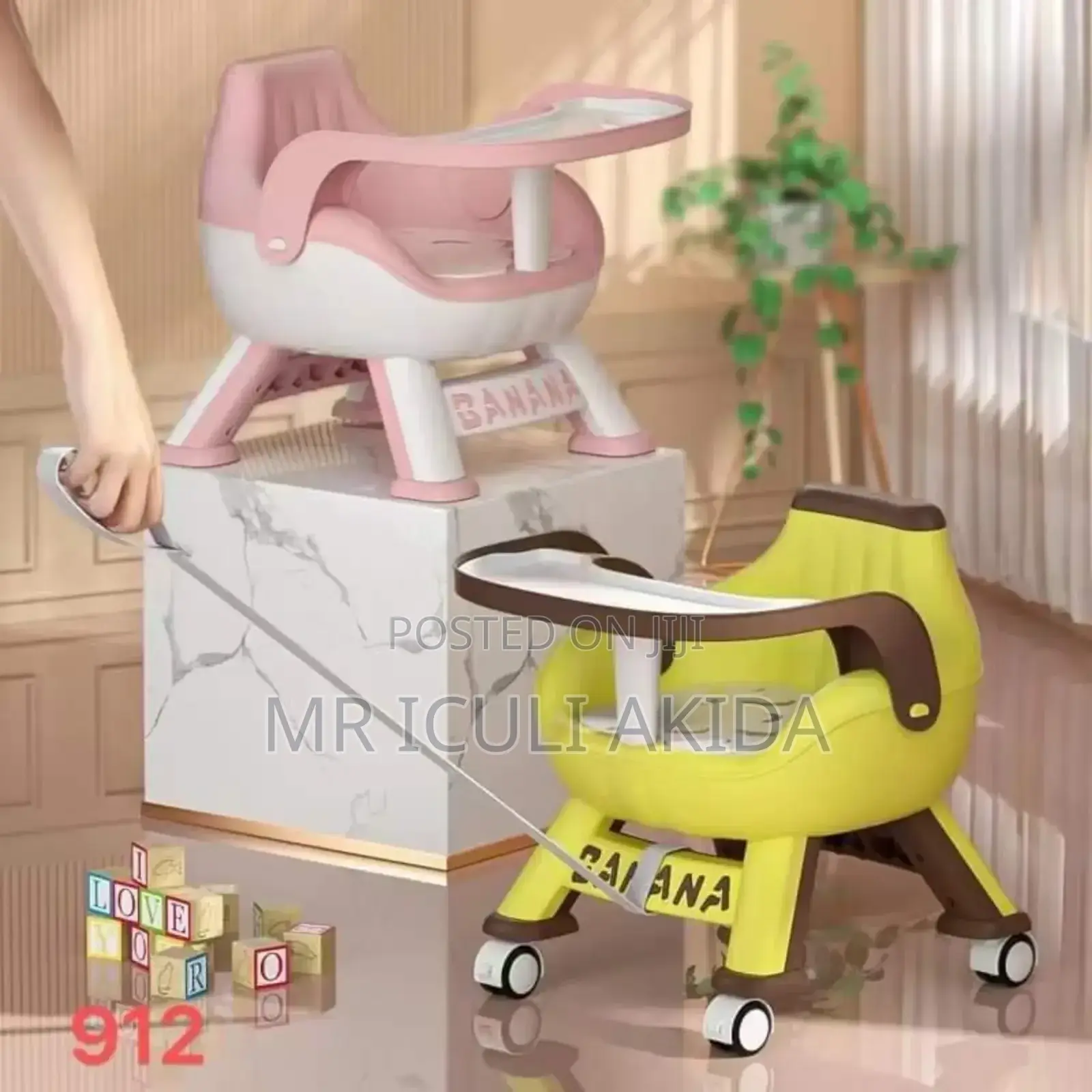 Baby High Detachable Plastic Ergonomic Booster Feeding Chair