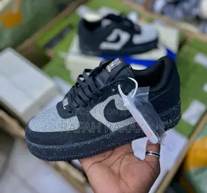Original Black/Grey Glittering Nike Air Force 1 Low Sneaker