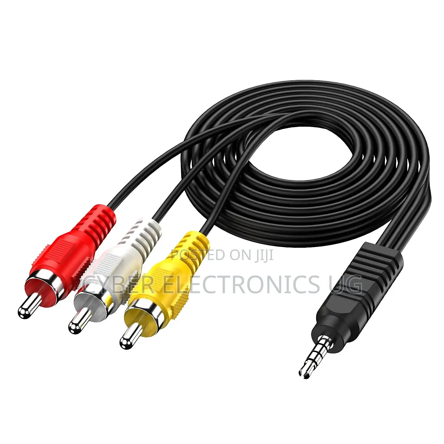 3.5mm Aux Pin to 3 Rca Banana Pins for Video and Audio