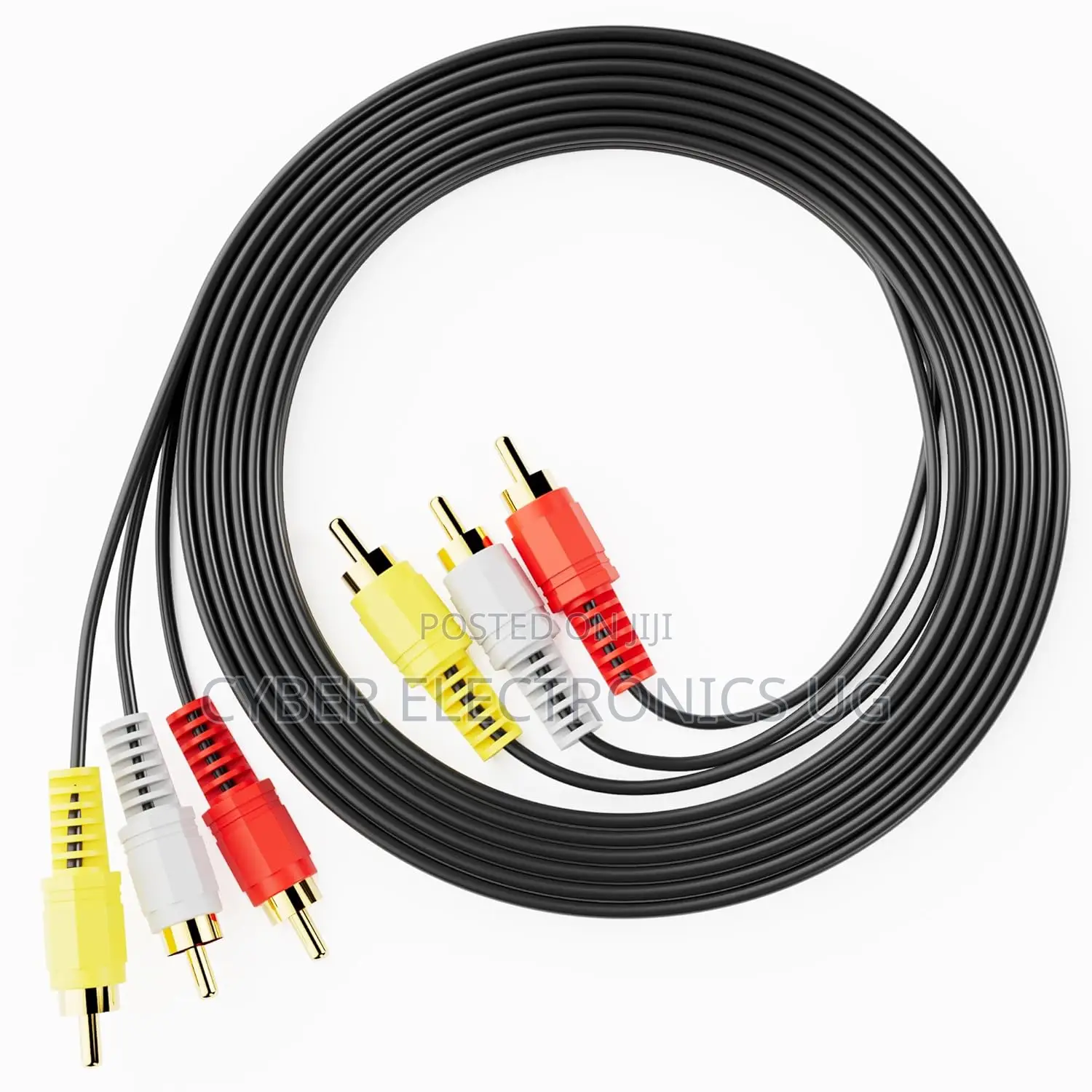 3.5mm Aux Pin to 3 Rca Banana Pins for Video and Audio