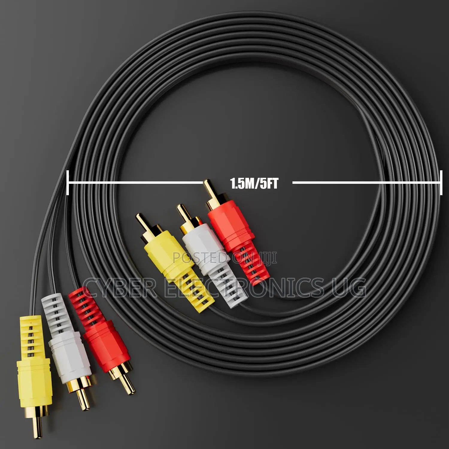 3.5mm Aux Pin to 3 Rca Banana Pins for Video and Audio