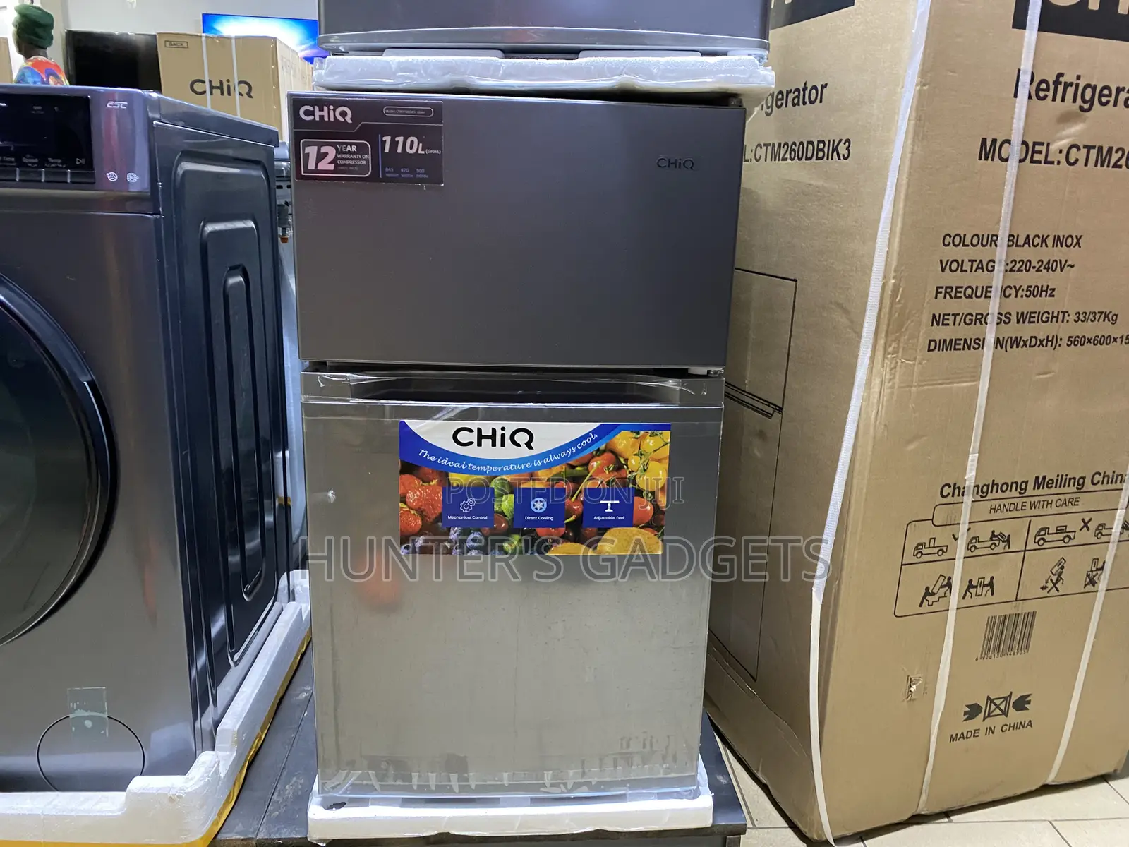 Chiq Double Door Fridge 110 Litres Brand New