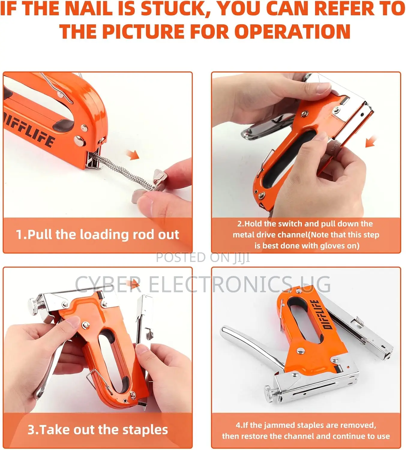 Heavy Duty Staple Gun Manual Brad Nailer