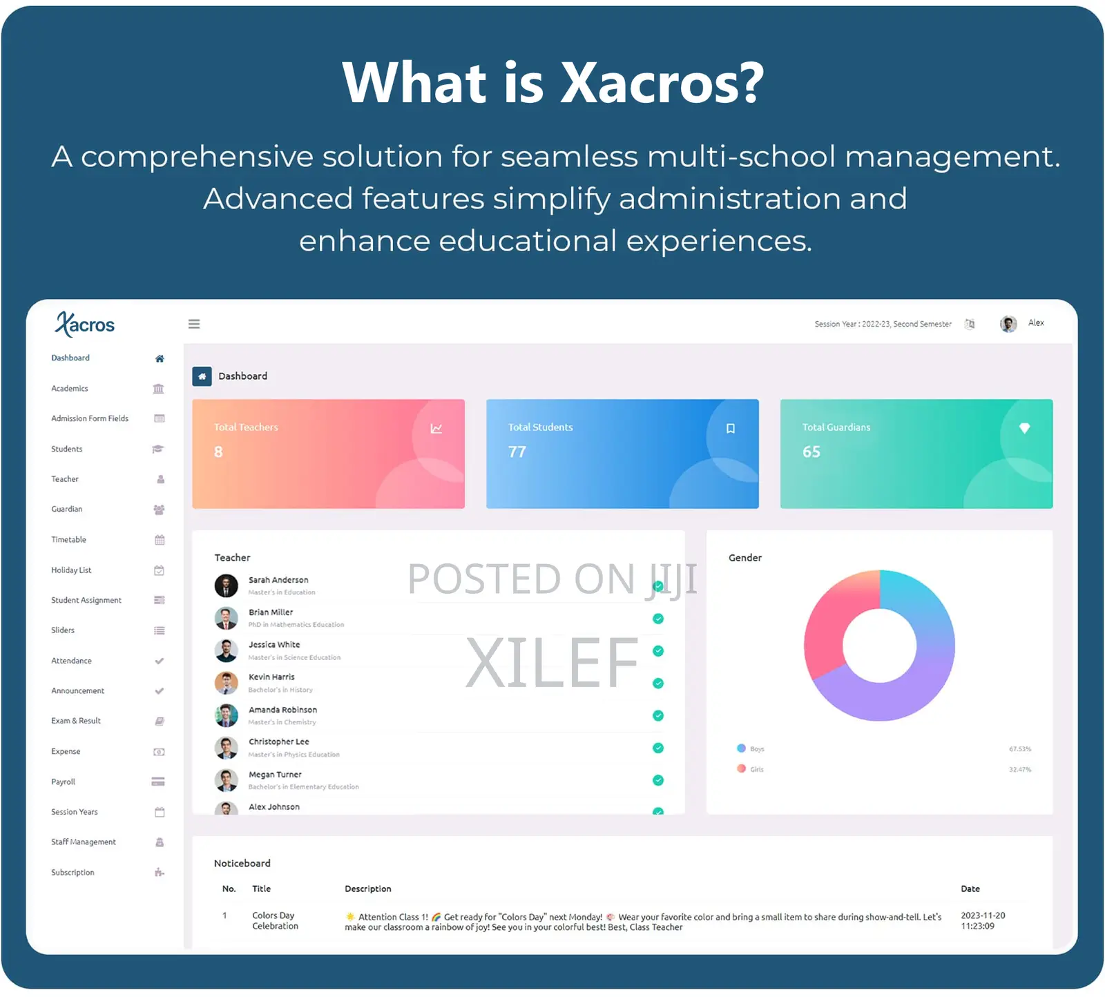 All-in-One School Management Solution (Xacros)
