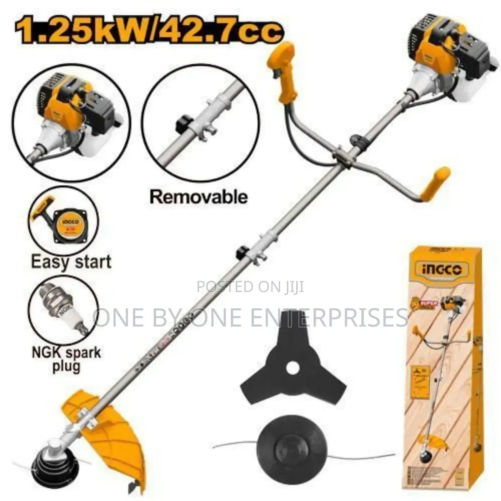 INGCO Gasoline Grass Trimmer and Bush Cutter - Orange