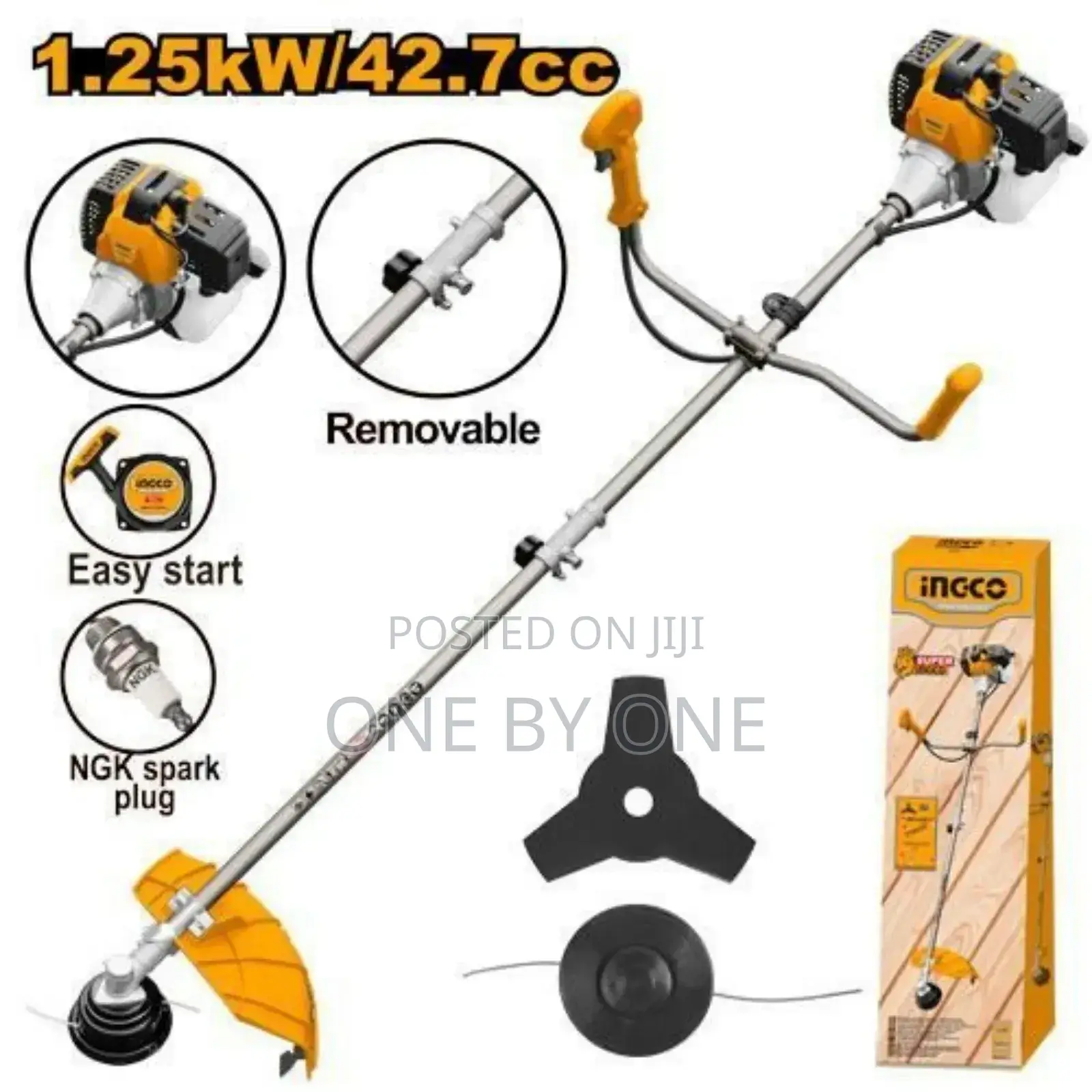 INGCO Gasoline Grass Trimmer and Bush Cutter - Orange