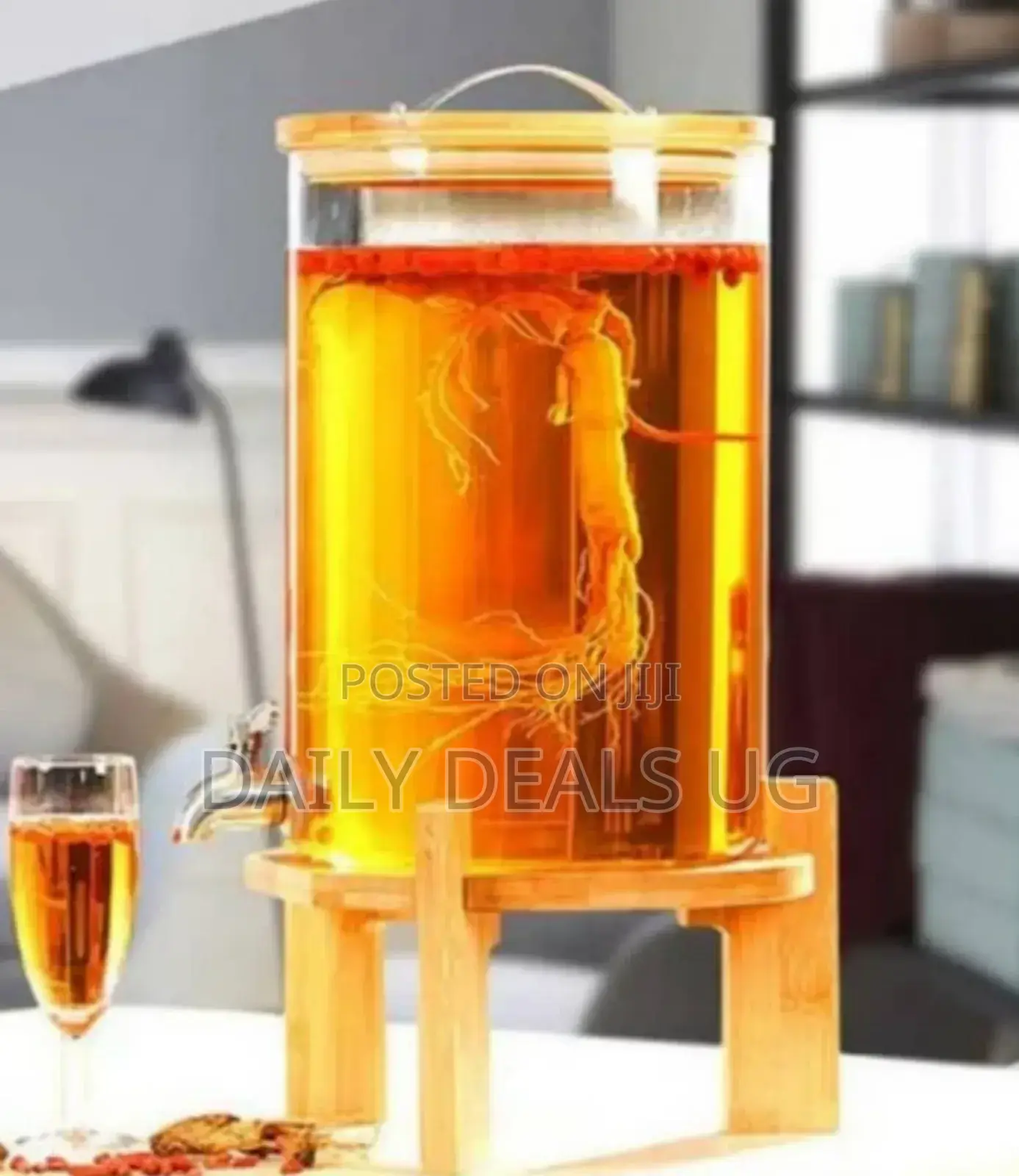 Glass Juice Dispenser Stand