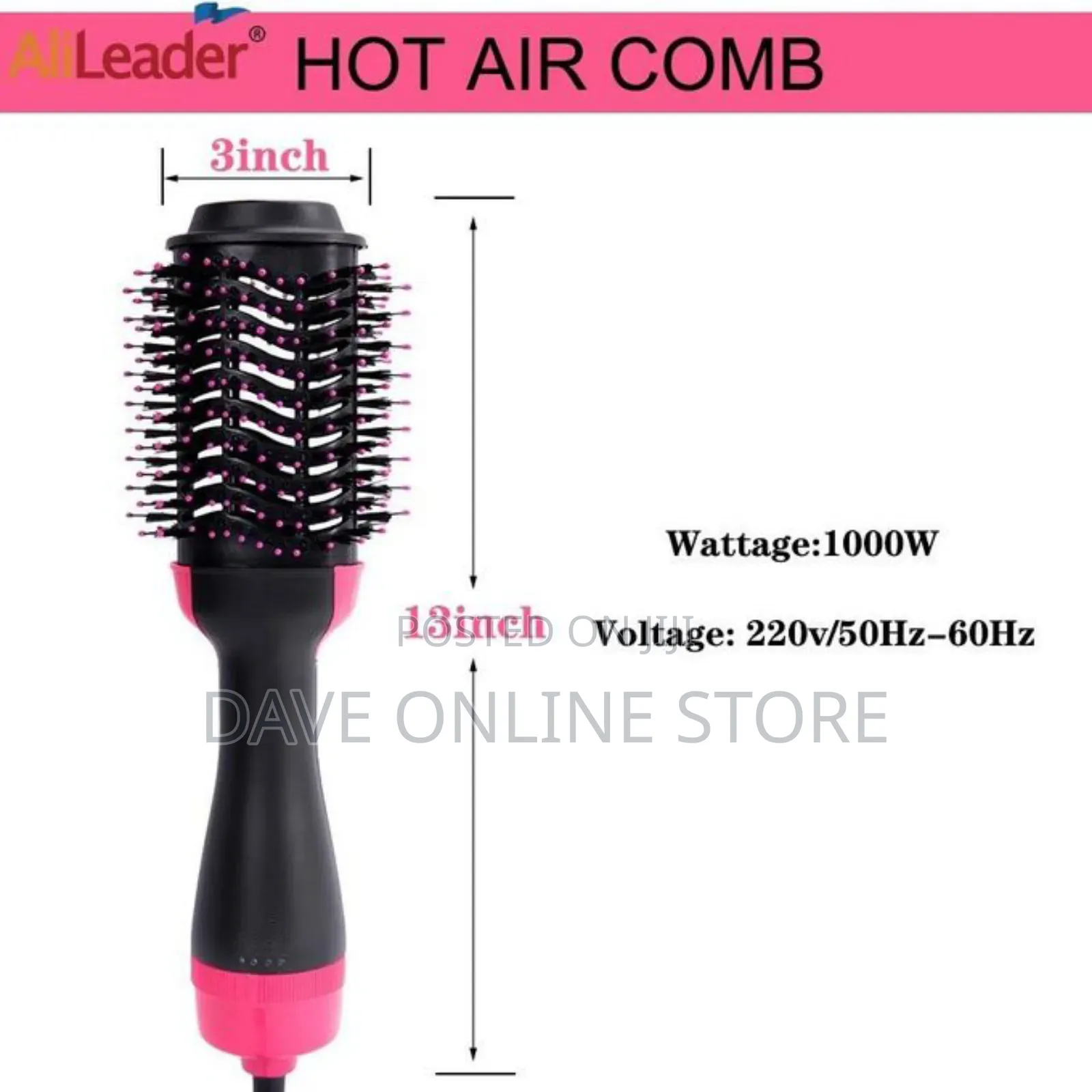 Hot Air Brush Salon Hair Dryer Straightener Curler