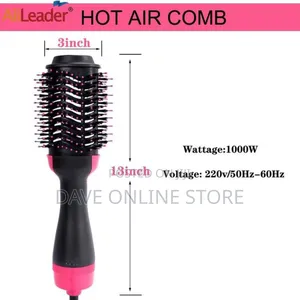 Hot Air Brush Salon Hair Dryer Straightener Curler
