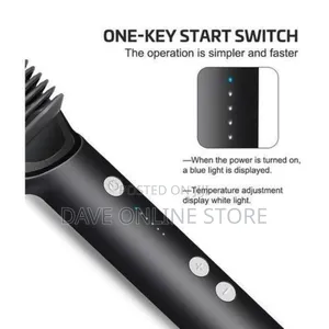 2 in 1 Hot-Air Hair Styling Straightener Hair Brush -Black