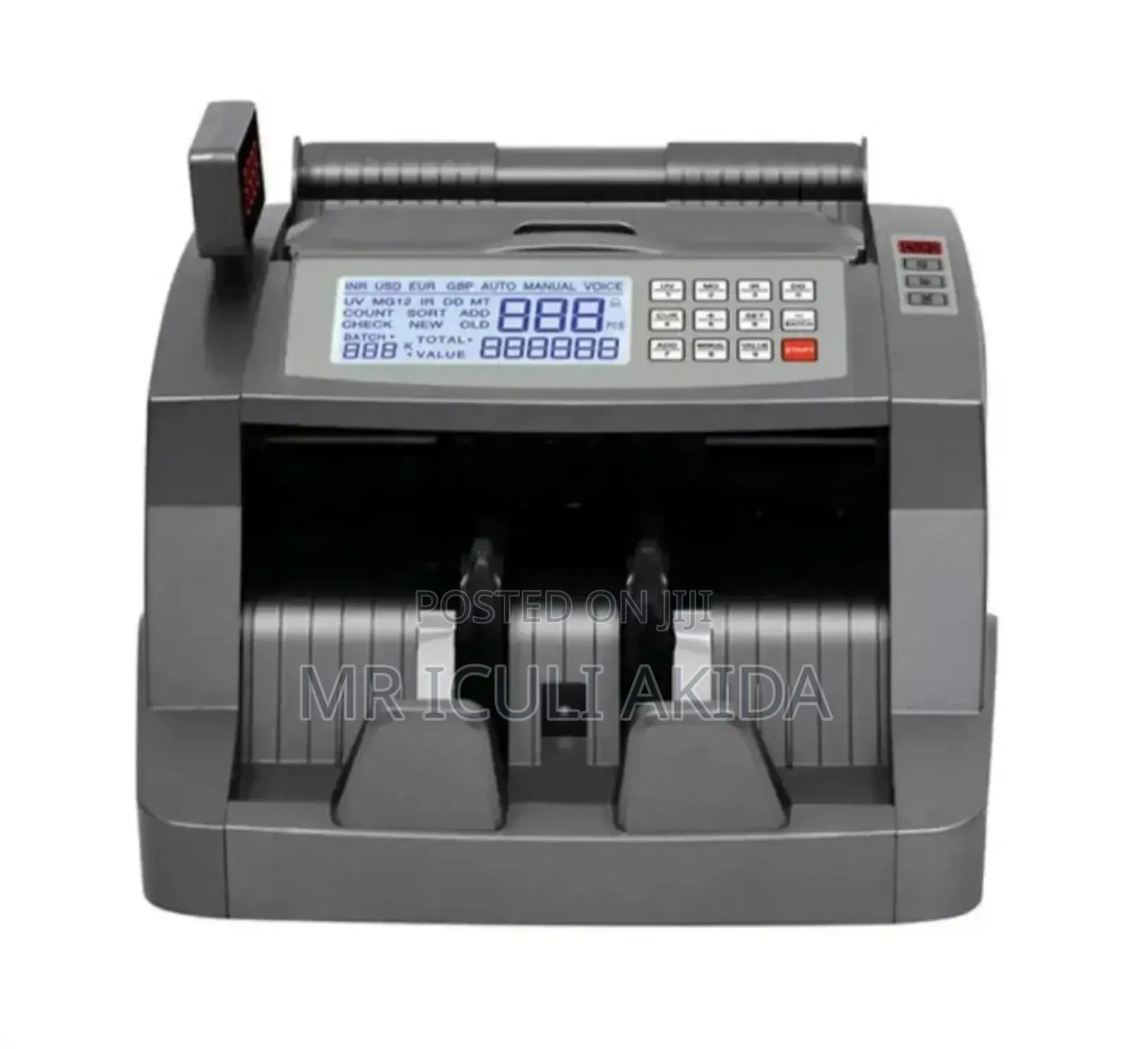 LCD,UV,MG,IR,DD Double Note Detector PTS Bill Counter Machne