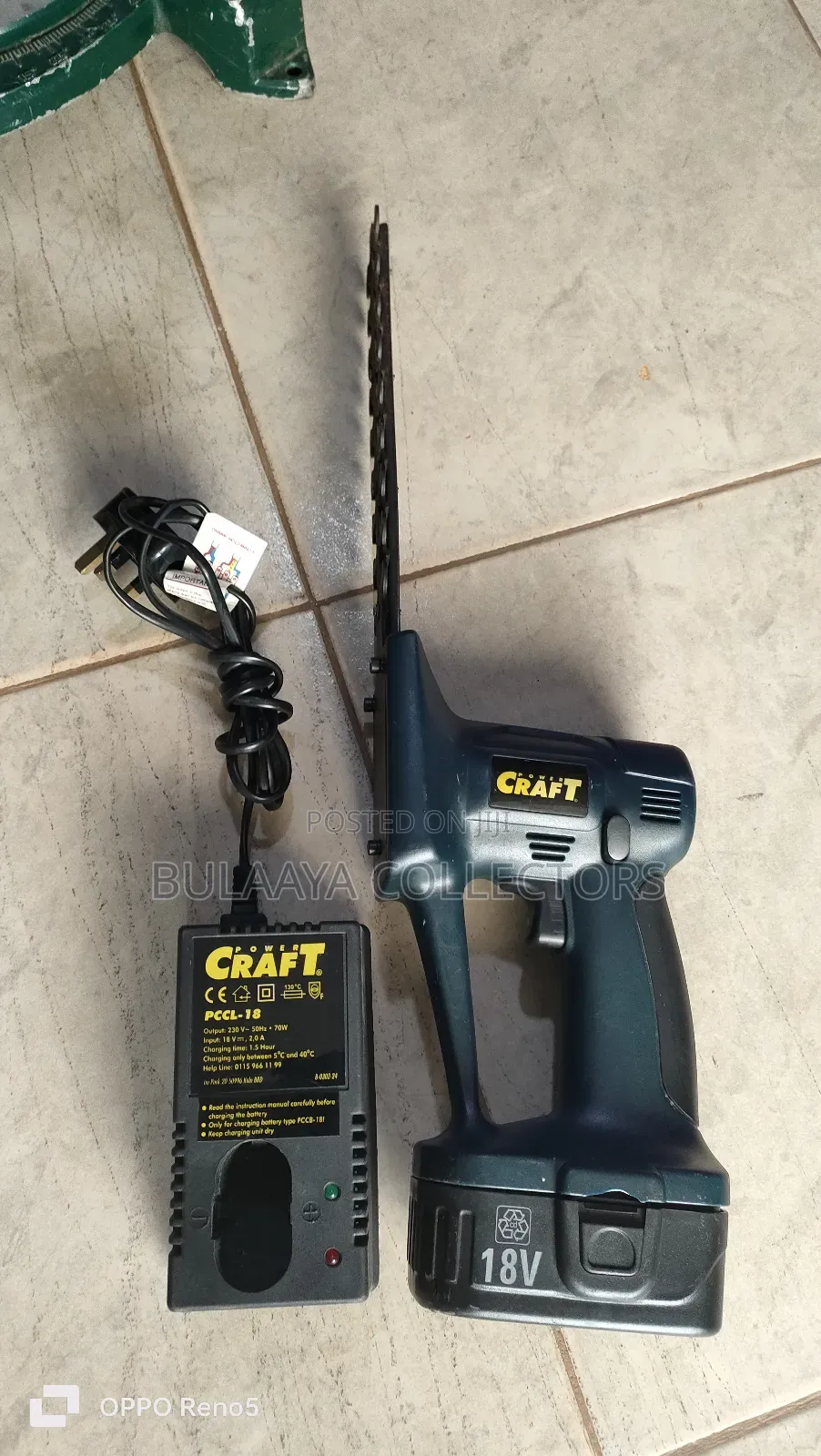UK Power Craft Rechargeable Hedge Trimmer Needs New Battery