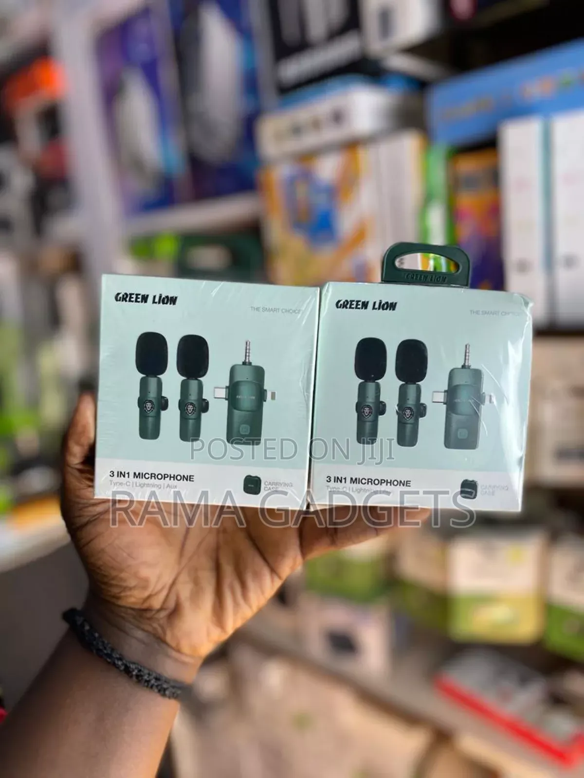 Green Lion 3 IN 1 Microphone Type-C / Lightning / Aux