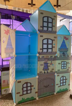 Kids Plastic Wardrobe With Three Columns