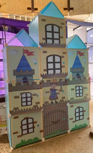 Kids Plastic Wardrobe With Three Columns
