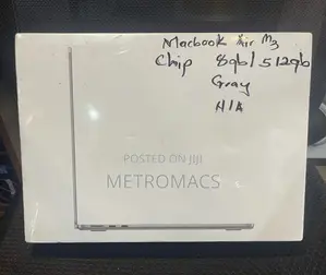 New Laptop Apple MacBook Air 2024 M3 13-Inch 8GB Apple M3 SSD 512GB