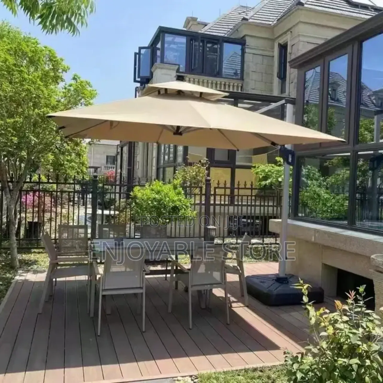 Large Garden Cantilever Umbrella Square