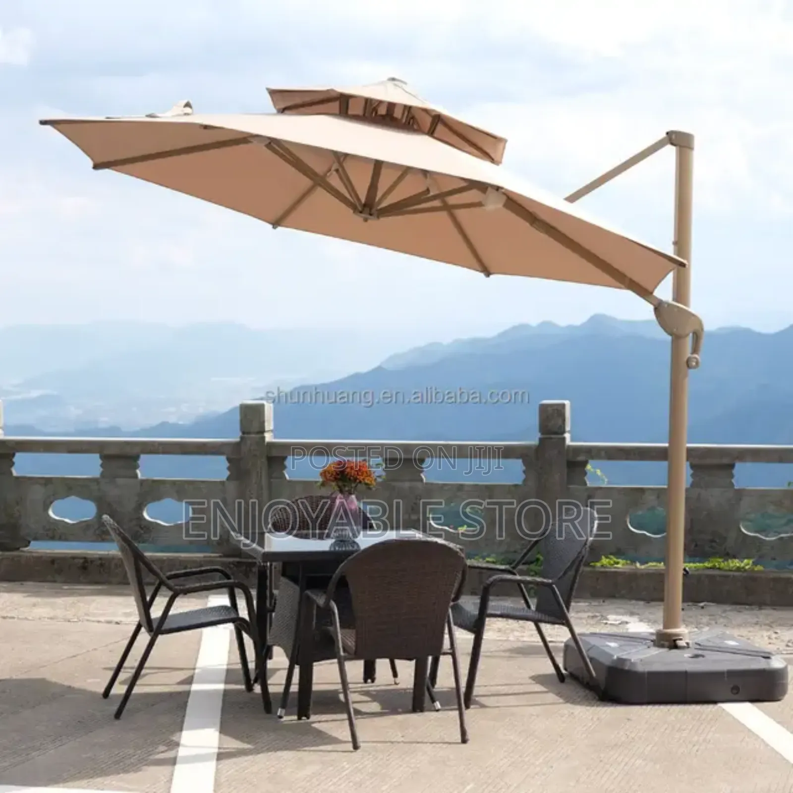 Outdoor Patio Garden Umbrella Round ,(Large)