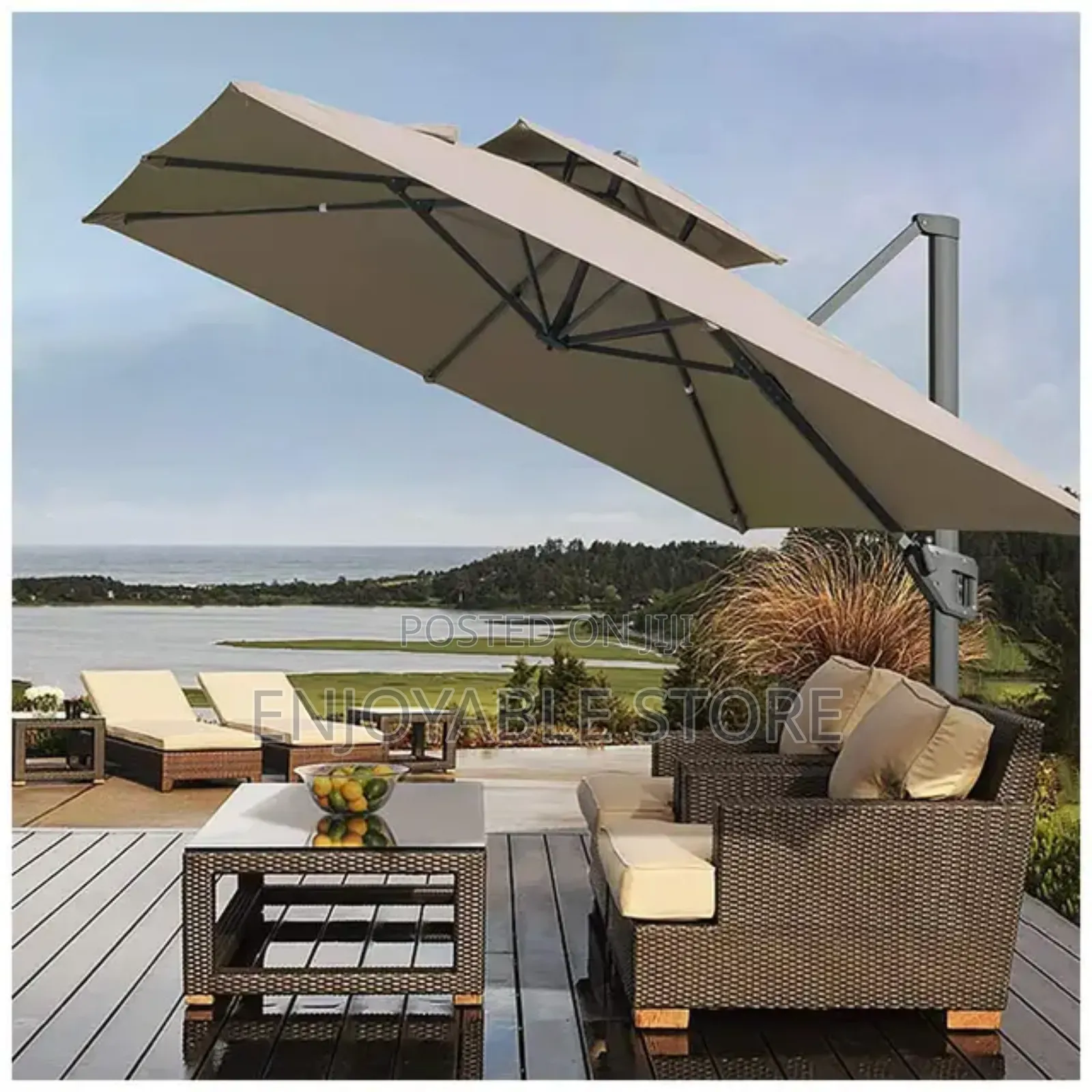 Cantilever Garden Umbrella Square 3×3