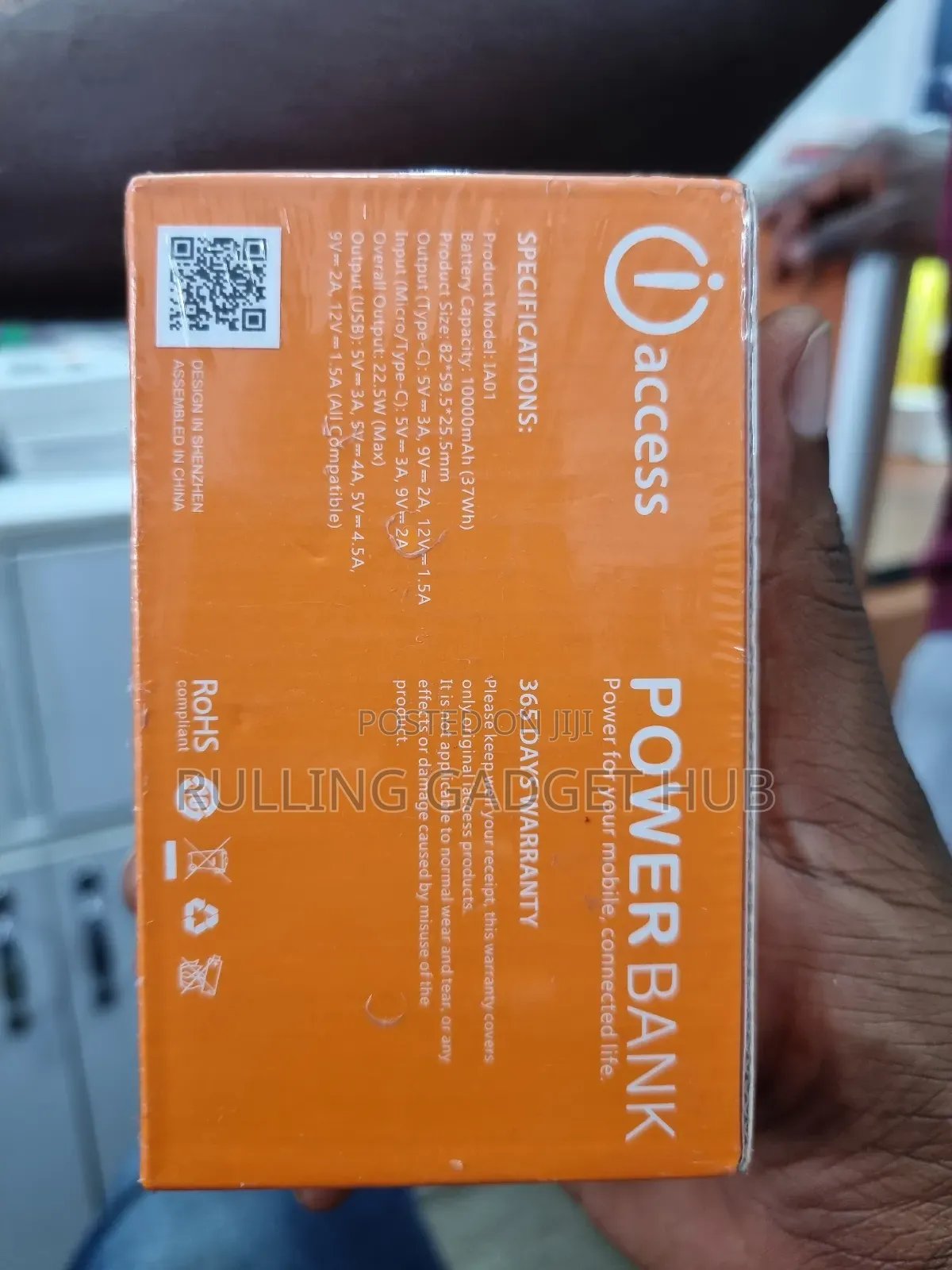 Access 10000mah Fast Charging Led Power Bank-Black