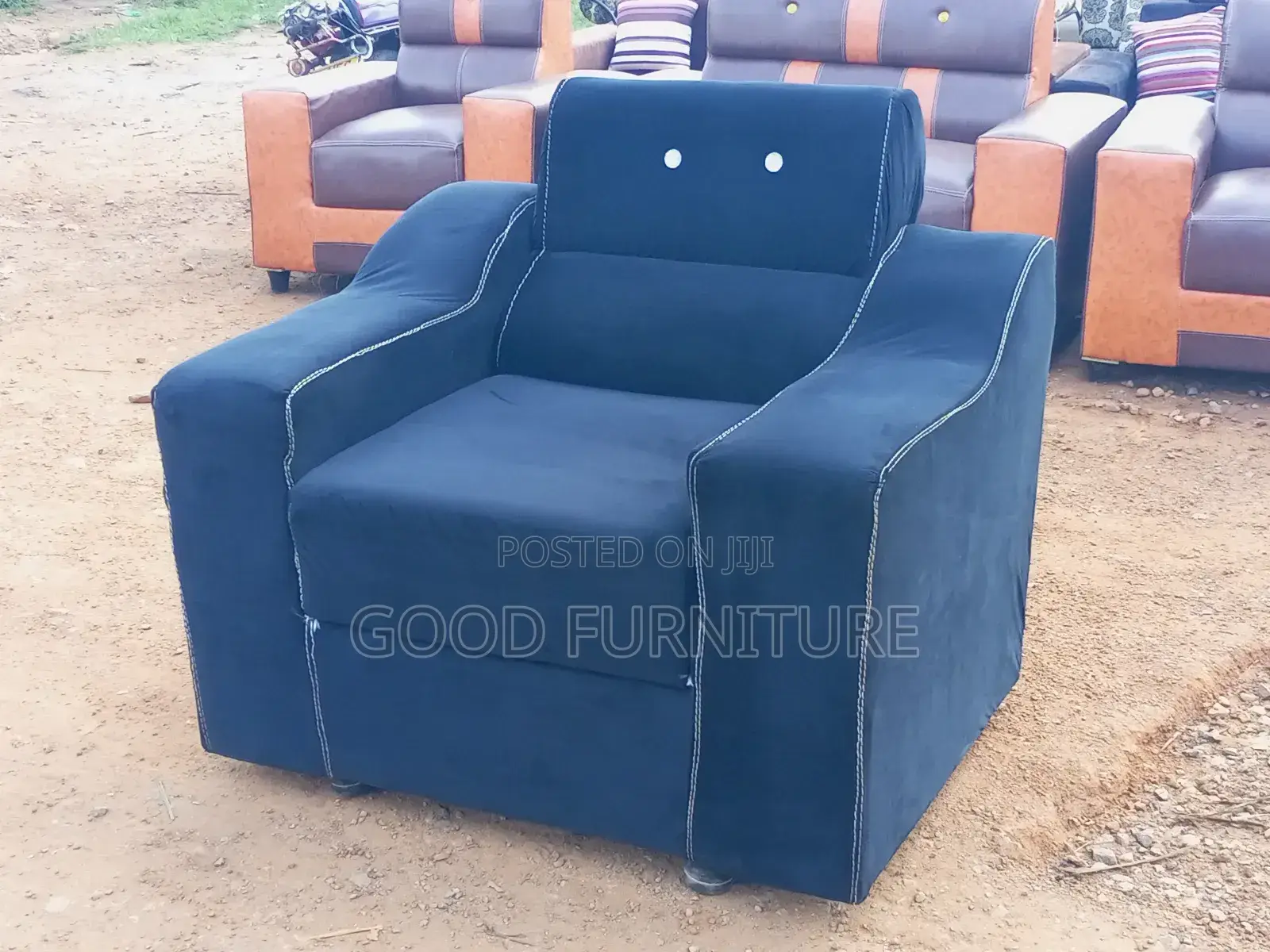 Black Single Seater Sofa