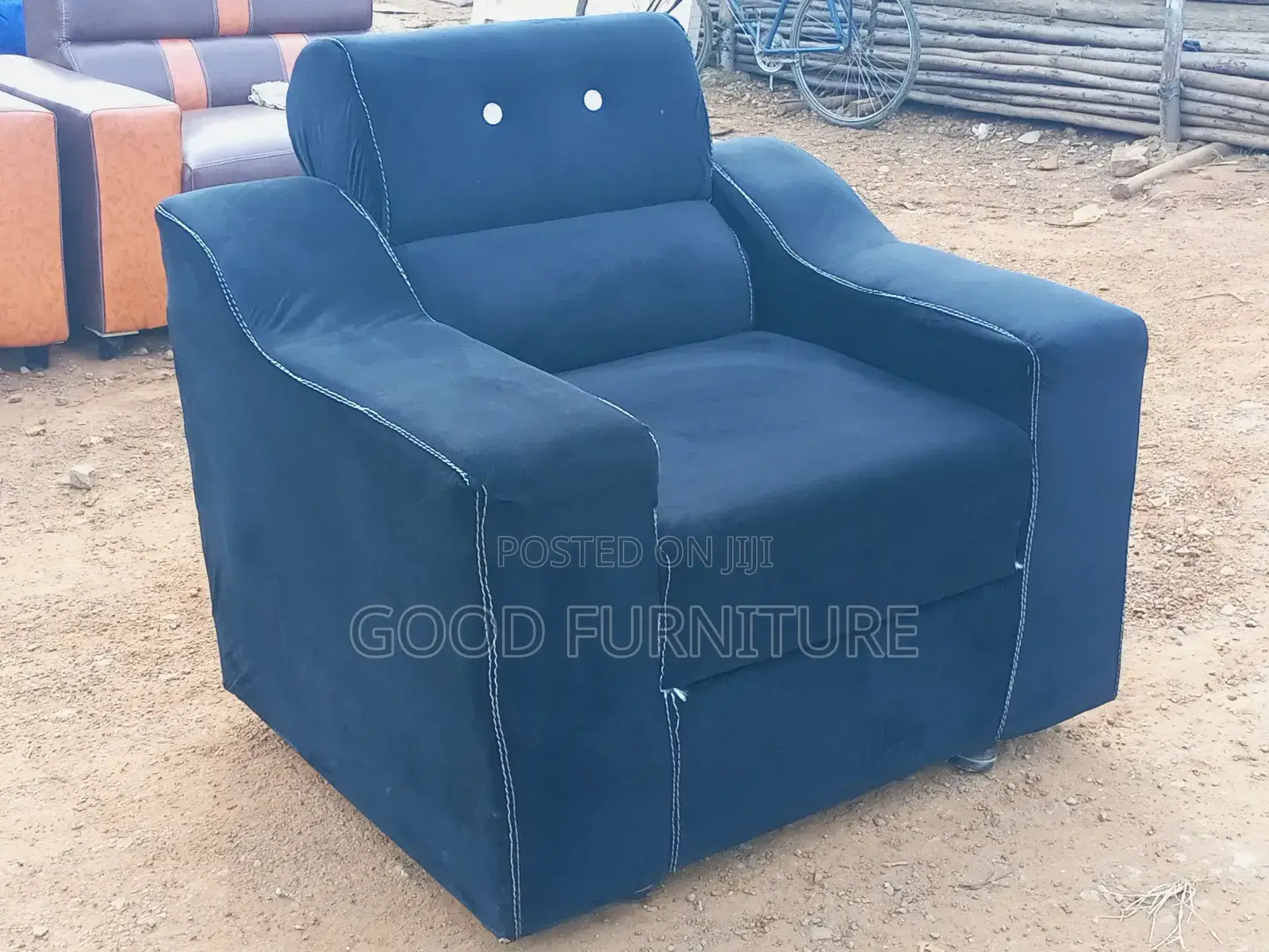 Black Single Seater Sofa