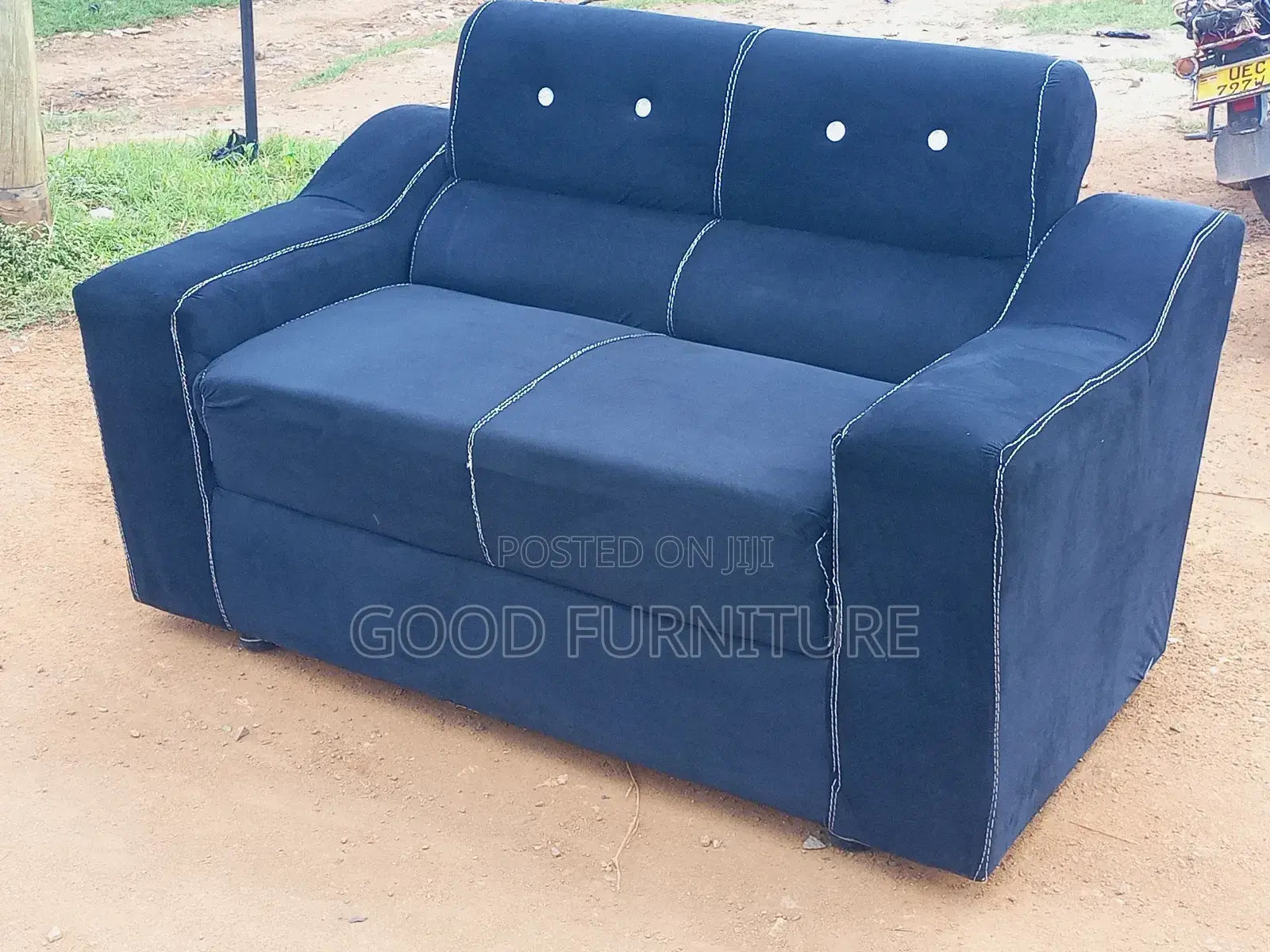 Black Two Seater Sofa