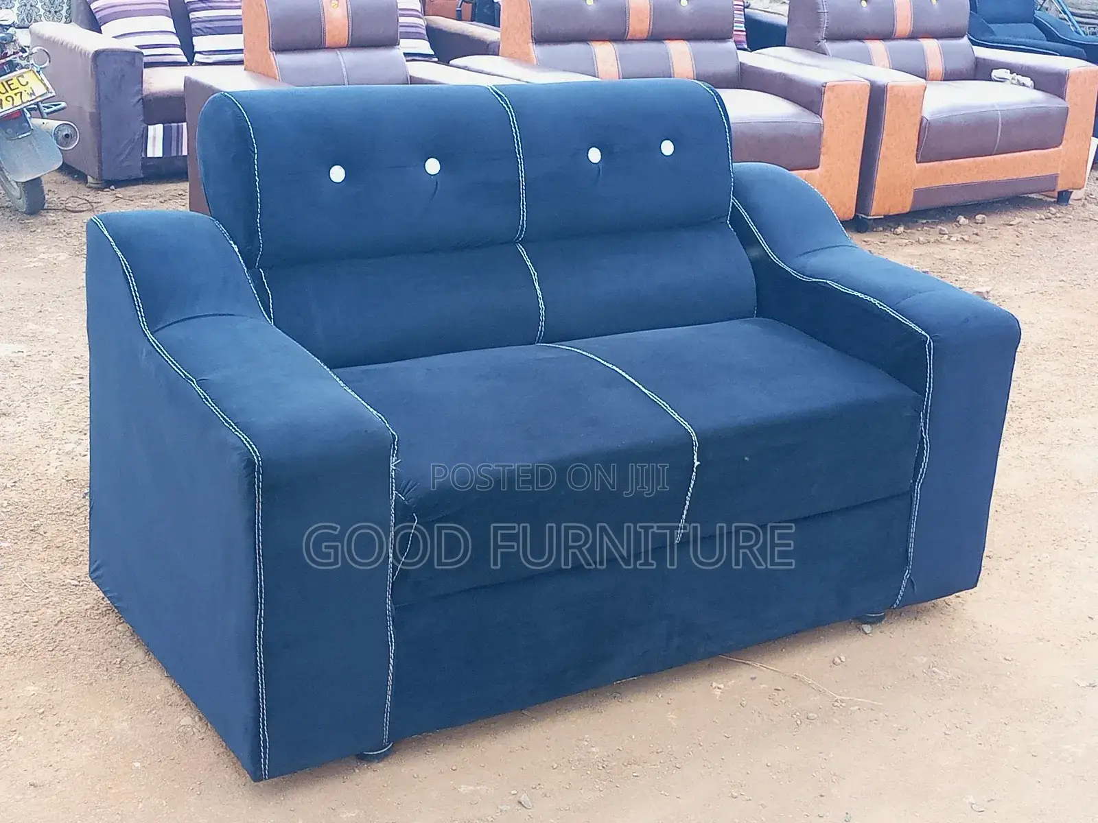 Black Two Seater Sofa