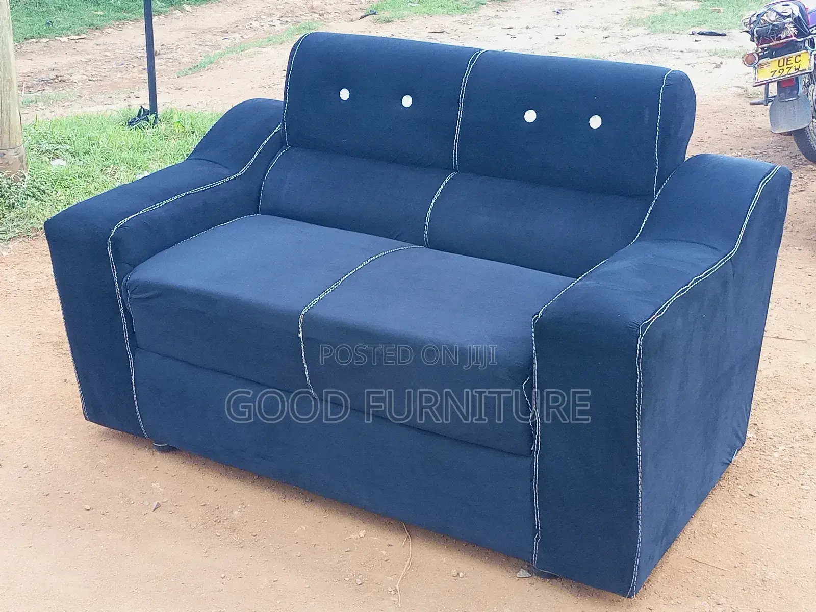 Black Two Seater Sofa
