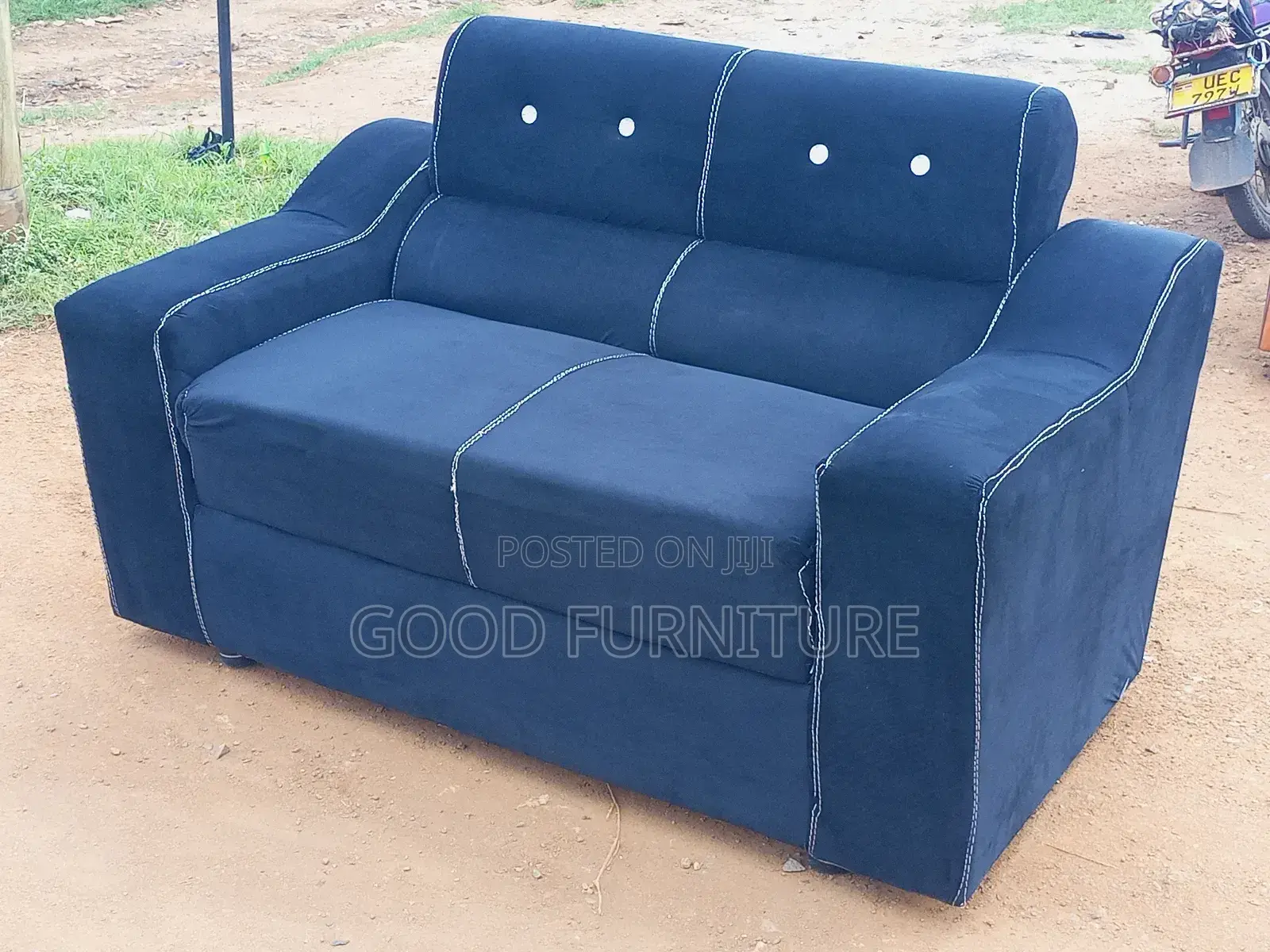 Black Two Seater Sofa