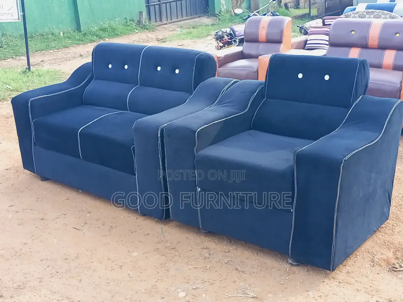 Black Three Seater Sofa