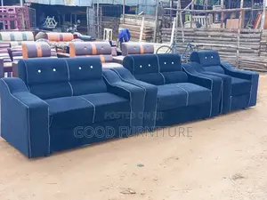 Black Five Seater Sofa Set
