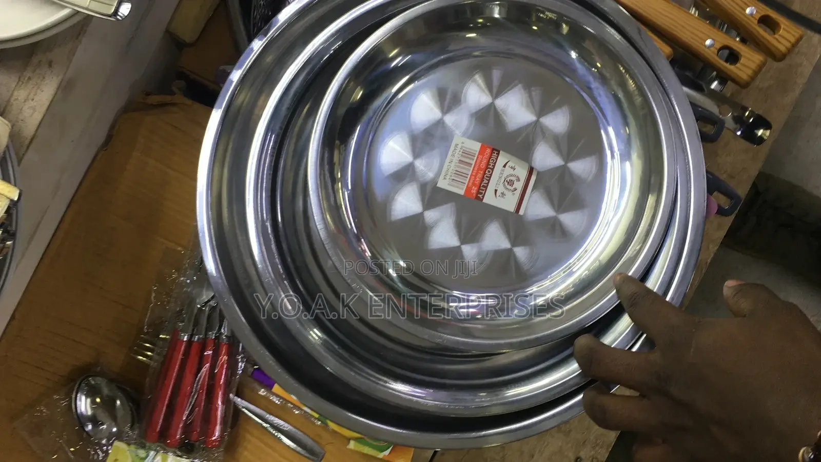 Round Tray Stainless Steel 30 Cm