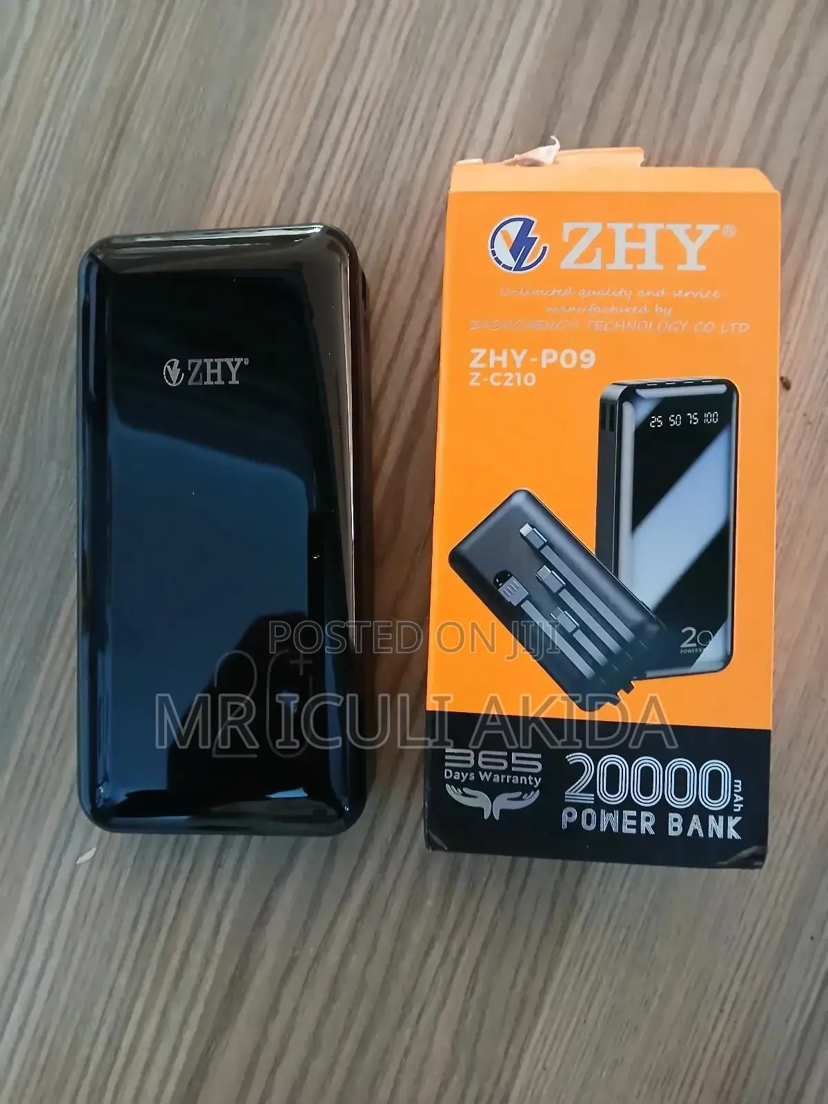 ZHY P09 Power Bank 20000mah With 4 Charging Multi Cables