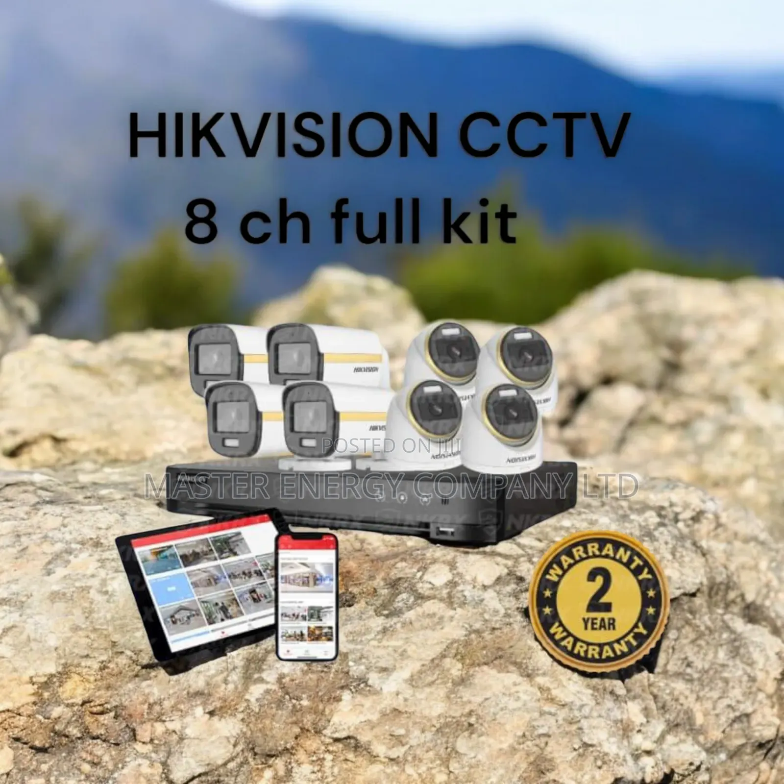 8 Channel 2mp CCTV Cameras Full Kit Qudu