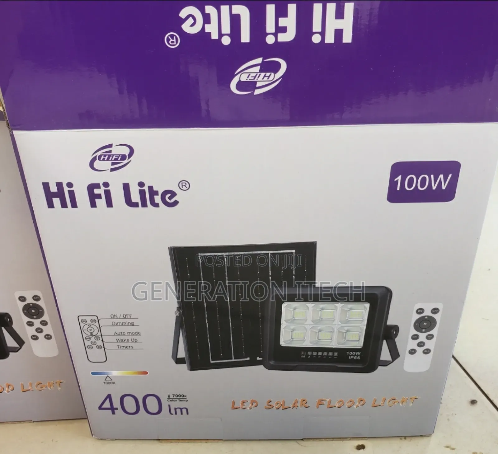 Hifi Solar Flood Light 100 Watts With Solar Panel