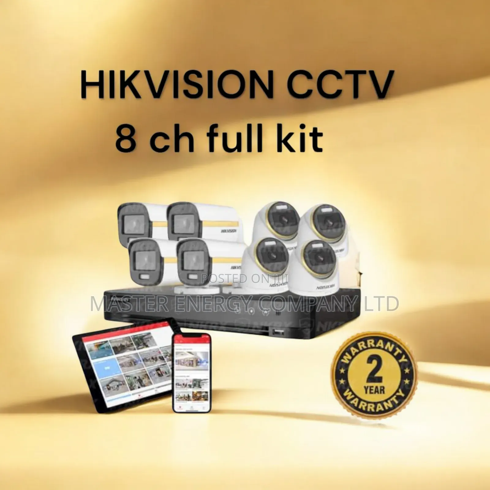 8 Channel 2mp CCTV Cameras Full Kit Mona